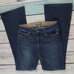 Paige Bell Canyon Low-Rise Flare Medium Wash